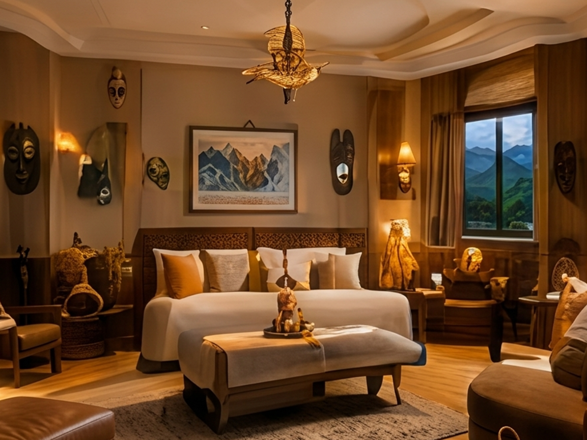 Warm and inviting hotel interior